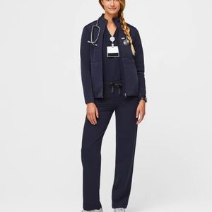 Figs Navy Scrub Bottoms in M